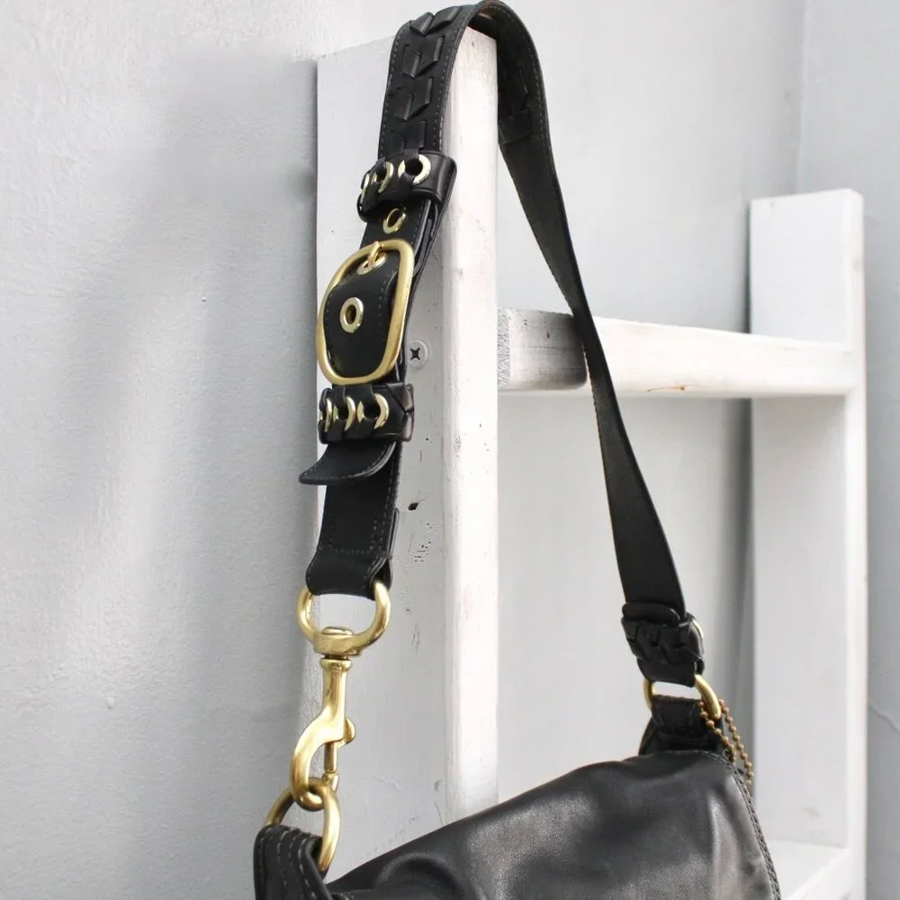 Coach Vintage Y2K Bleecker Black Legacy Signature Shoulder Bag Purse 11434 - Picture 6 of 10